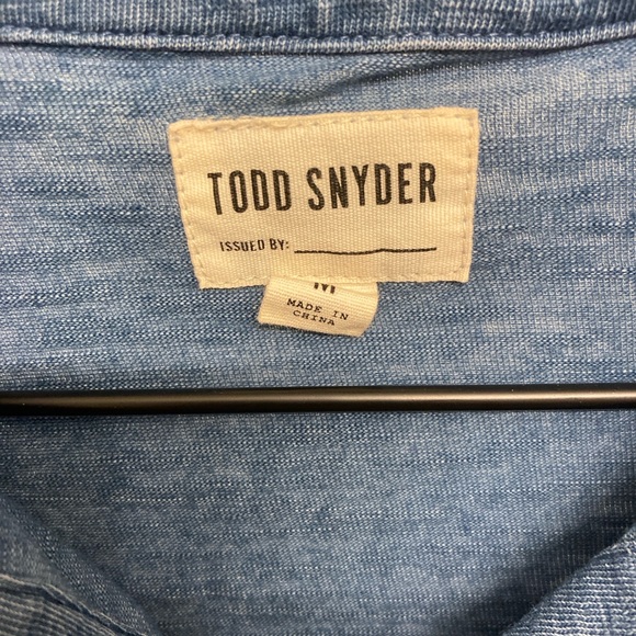 Todd Snyder Denim Blue Polo Shirt - Picture 2 of 3